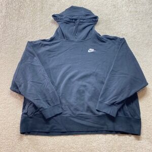 Nike‎ Sweatshirt Womens 1X Sportswear Black Hoodie Pullover Comfort